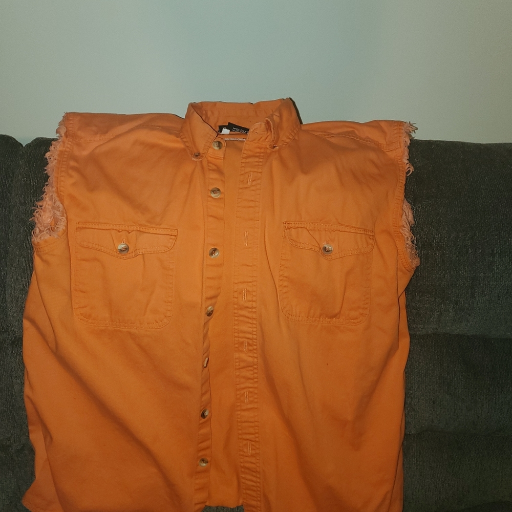 Mens orange blowout shirt